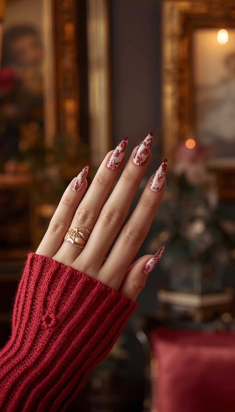 Vintage Rose Nails