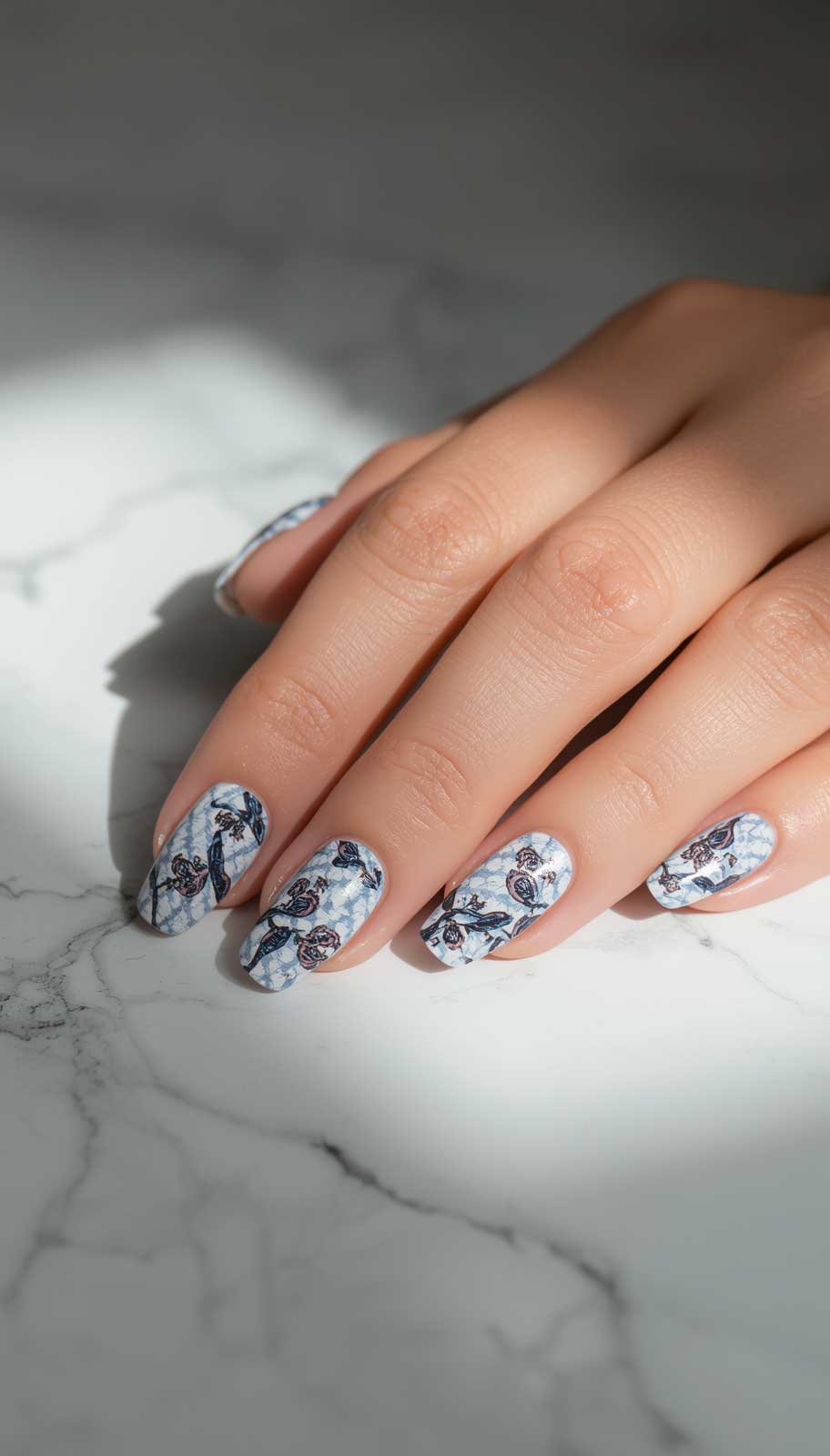 Denim Wash nail design